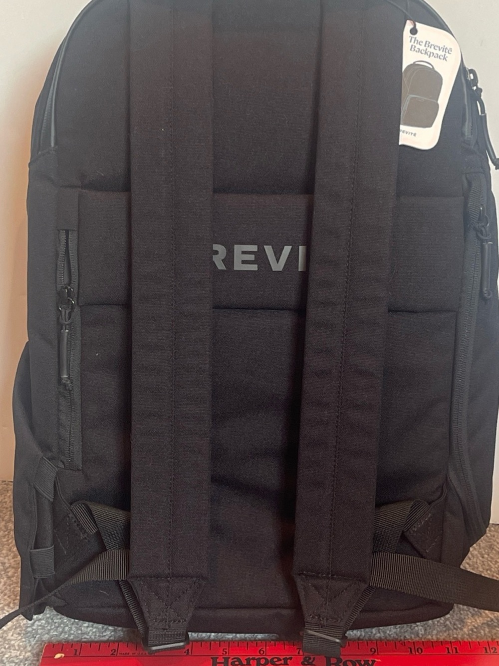BREVITE triple black laptop school, travel, daily commuter backpack - NWT logo’d - Picture 4 of 15